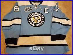 sidney crosby game used jersey