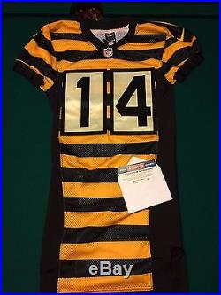 10/9/16 Sammie Coates Game Issued Pittsburgh Steelers Throwback Jersey PSA/DNA