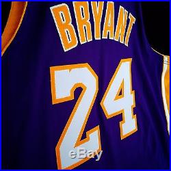 100% Authentic Adidas Kobe Bryant Lakers 07 08 Game Issued Jersey Sz 50