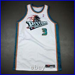 100% Authentic Ben Wallace Nike 2000 01 Pistons Game Issued Jersey 54+6 Mens