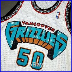 100% Authentic Bryant Reeves Champion 97 98 Grizzlies Game Issued Jersey 50+4