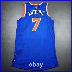 100% Authentic Carmelo Anthony 2015 Knicks Game Issued Jersey Size L +2 Mens