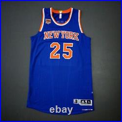 100% Authentic Derrick Rose 2015 Knicks Game Issued Jersey Size XL+2 used