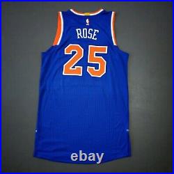 100% Authentic Derrick Rose Adidas 2015 Knicks Game Issued Pro Jersey Size XL+2