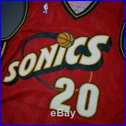 100% Authentic Gary Payton Champion 2000 01 Sonics Game Issued Jersey 44+2 Mens