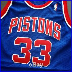 100% Authentic Grant Hill Vintage Champion 95 96 Pistons Game Worn Issued Jersey