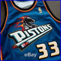 100% Authentic Grant Hill Vintage Champion 96 97 Pistons Game Issued Jersey