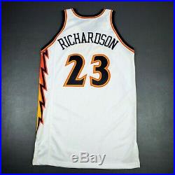 100% Authentic Jason Richardson Rookie 01 02 Game Issued Warriors Jersey 911