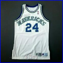 100% Authentic Jimmy Jackson Vintage 95 96 Game Worn Issued Mavericks Jersey