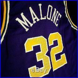 100% Authentic Karl Malone 95 96 Champion Game Issued Jazz Jersey