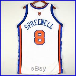 100% Authentic Latrell Sprewell Knicks Game Issued Pro Cut Jersey Size 46