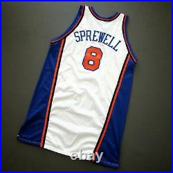 100% Authentic Latrell Sprewell Puma 00 01 Knicks Game Issued Jersey 48+2 Mens