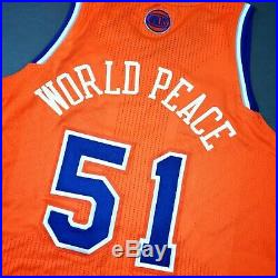 100% Authentic Metta World Peace Ron Artest 2013 Knicks Game Issued Jersey 2XL