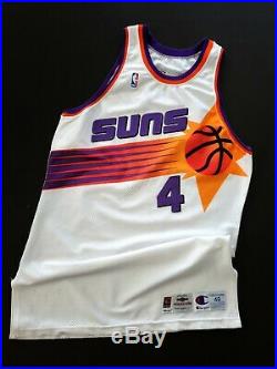 100% Authentic Michael Finley 95 96 Champion Suns Game Issued Jersey 48+3