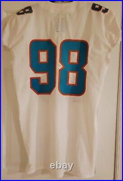 100% Authentic Nike 2017 Miami Dolphins Team Issued Game Issued Jersey L-XL 46