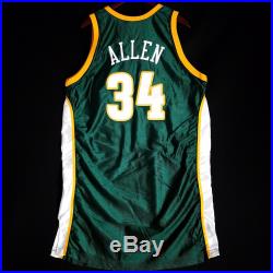 100% Authentic Ray Allen Sonics 04 05 Away Game Issued Jersey worn used