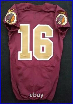 #16 No Name of Washington Redskins NFL Locker Room Game Issued Alternate Jersey