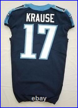 #17 Jonathan Krause of Tennessee Titans NFL Locker Room Game Issued Jersey