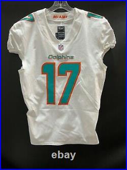 #17 Ryan Tannehill Miami Dolphins Nike Game Used Team Issued White Jersey Sz-44