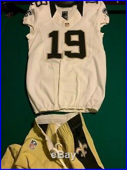 #19 New Orleans Saints Game Worn Issue Jersey +Pants SET -Ginn & Henderson's #19
