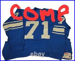 1960 Detroit Lions Blue Durene jersey. Team Issued