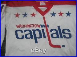 1970s Ron Low Washington Capitals Home Game Issued Used Jersey