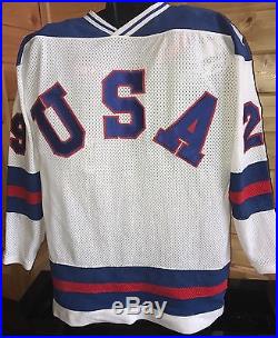 1980 USA Olympic Hockey Team Miracle on Ice Game issued jersey Norcon