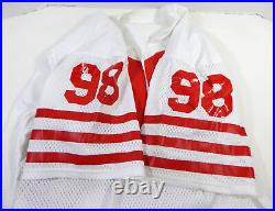 1980s San Francisco 49ers #98 Game Issued White Jersey 48 DP26611