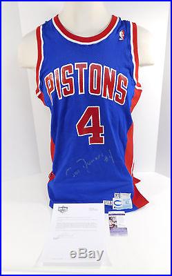 1990-91 Detroit Pistons Joe Dumars Signed Game Issued Jersey JSA Auto