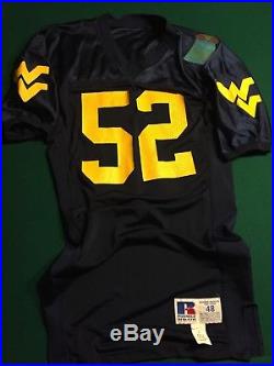 1991 WVU West Virginia Mountaineers Game Issued / Worn Jersey RARE 100Year Patch