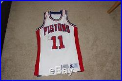 1991 isiah thomas signed game issued pistons jersey