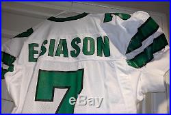 1992 1993 Boomer Esiason team game issued New York Jets away jersey. Signed