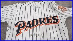 1992 Jose Valentin San Diego Padres Game Used Worn Issued MLB Baseball Jersey