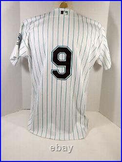 1993-02 Florida Marlins #9 Game Issued White Jersey 48 DP14212