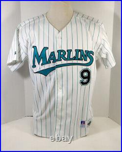 1993-02 Florida Marlins #9 Game Issued White Jersey 48 DP14212