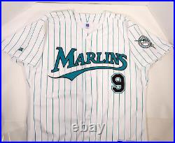 1993-02 Florida Marlins #9 Game Issued White Jersey 48 DP14212