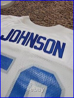 1993-1994 Mike JOHNSON Detroit Lions Game Worn ISSUED Jersey #58 NFL 52 Wilson