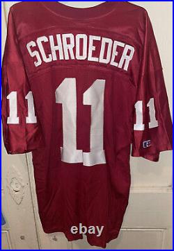 1994 JAY SCHROEDER #11 Game TEAM issued Red NFL Jersey Arizona Cardinals