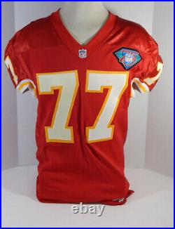 1994 Kansas City Chiefs #77 Game Issued Red Jersey 75th Patch DP17447