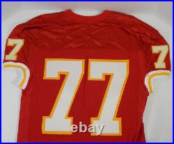 1994 Kansas City Chiefs #77 Game Issued Red Jersey 75th Patch DP17447