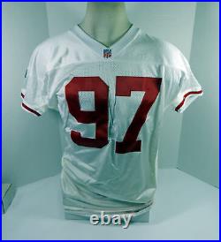 1995 San Francisco 49ers Bryant Young #97 Game Issued White Jersey 50 DP34385