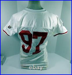 1995 San Francisco 49ers Bryant Young #97 Game Issued White Jersey 50 DP34385