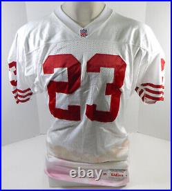 1995 San Francisco 49ers Marquez Pope #23 Game Issued White Jersey 44 DP26897