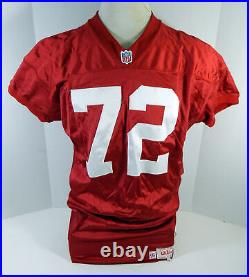 1995 San Francisco 49ers Oliver Barnett #72 Game Issued Red Jersey 50 DP23398