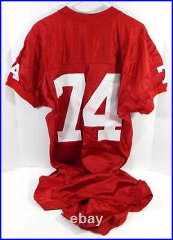 1995 San Francisco 49ers Steve Wallace #74 Game Issued Red Jersey 52 DP26909