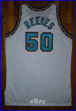 1995 Vancouver Grizzlies Bryant Reeves Game Used Worn Jersey 54+4 pro cut issued