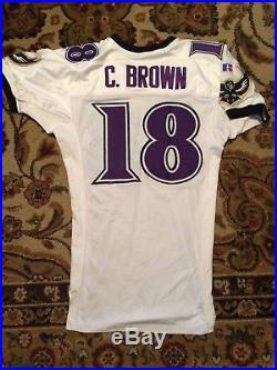 1996 Baltimore Ravens Game /Issued Jersey Charles Brown Franchise Inaugural Year