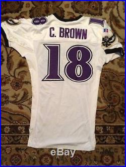 1996 Baltimore Ravens Game /Issued Jersey Charles Brown Franchise Inaugural Year