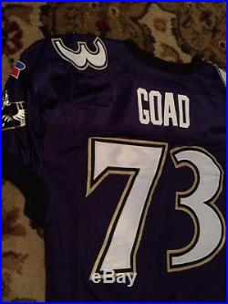 1996 Baltimore Ravens Game / Issued Jersey Tim Goad Franchise Inaugural Year