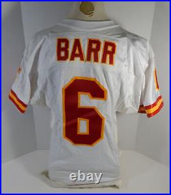 1996 Kansas City Chiefs Barr #6 Game Issued White Jersey 42 DP23352